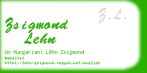 zsigmond lehn business card